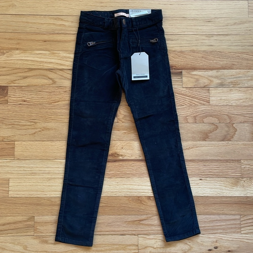 Zara Girls Brushed Velvet Pants - Size 7
